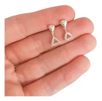 Comprar Aros Plata 925 Aros Cubic Aros Colgante Corazón Triangulo