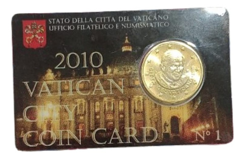 Moneda Conmemorativa Del Papa-vaticano 2010 Coin Card
