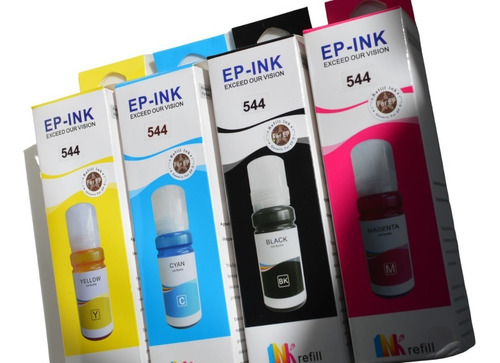 Imagen 3 de 8 de Tinta Para Impresoras Dye Juego Cmyk L1110 L3110 L3150 544