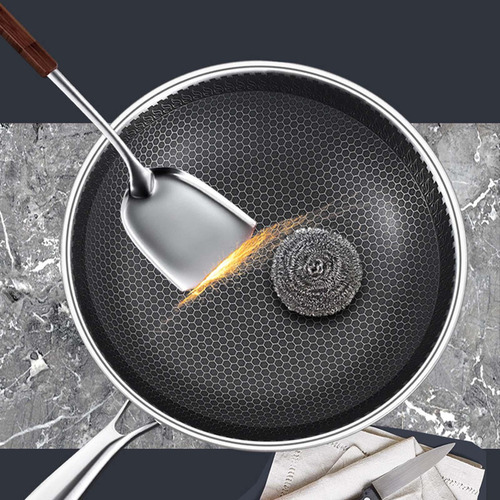 S Sartén Wok Antiadherente, Olla For 36 Cm De Diámetro