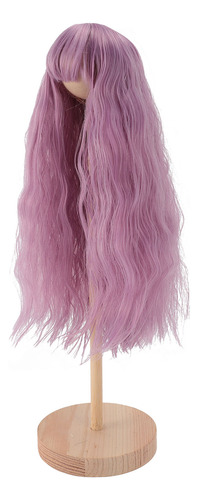 Peluca De Pelo Largo Y Rizado Violet Doll, 1/4 Para 7 A 8 Pu