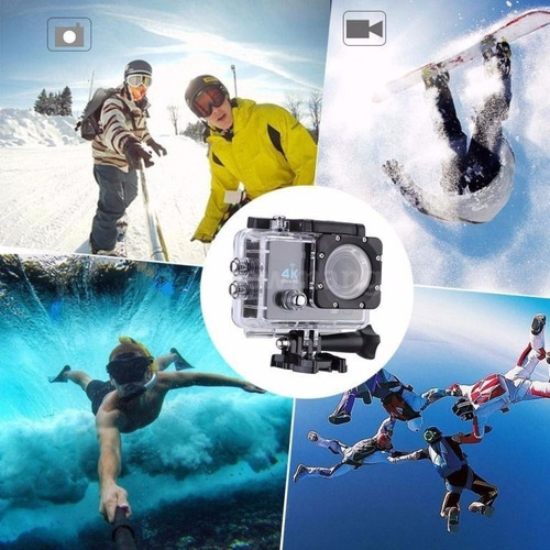 Imagem 7 de 10 de Kit Câmera Esportiva Sport 4k Prova D'água + 32gb + Bateria