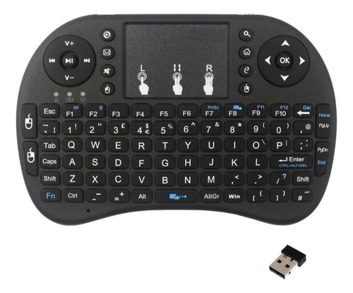 Mini Teclado Inalámbrico Iluminado Táctil Smart Tv Español
