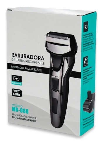 Rasuradora Eléctrica Para Barba Batería Recargable