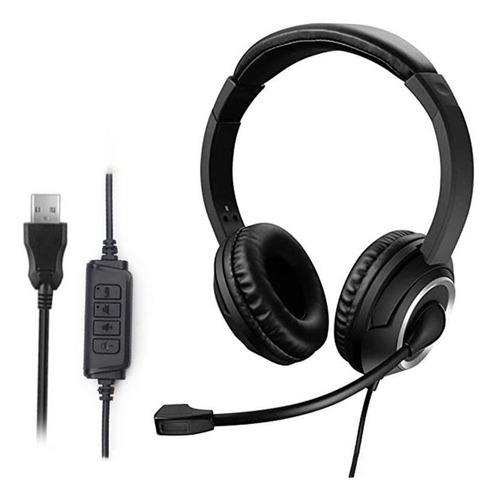Auriculares Usb Con Cable De Cristal Para Centro De Llamadas