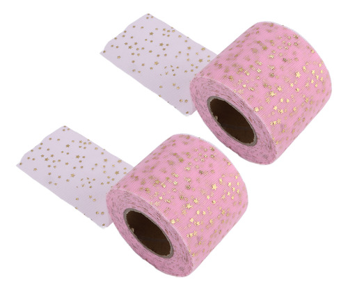 Rollos De Tul Con Forma De Estrella De Cinco Puntas, 2 Unida