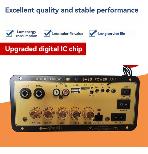 Placa Amplificadora I1d100w Com Entrada De Áudio Óptica Hif-