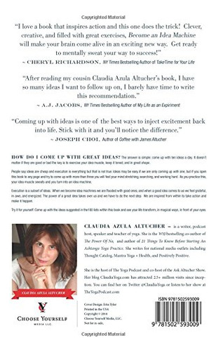 Become An Idea Machine: Because Ideas Are The Currency Of The 21st Century, De Azula Altucher, Claudia. Editorial Createspace Independent Publishing Platform, Edición 1 En Inglés, 2014