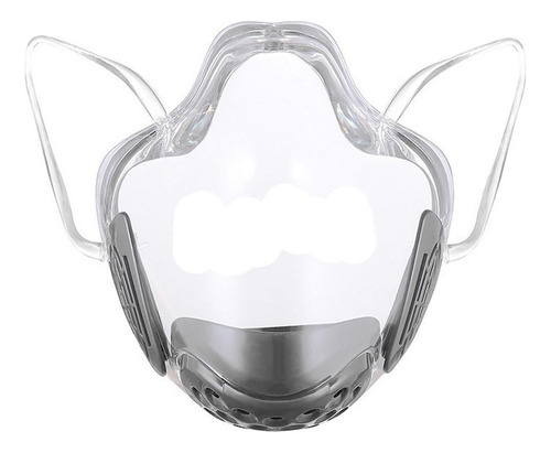 Para 2x Mascarilla Facial Transparente Que Cubre La Boca Y