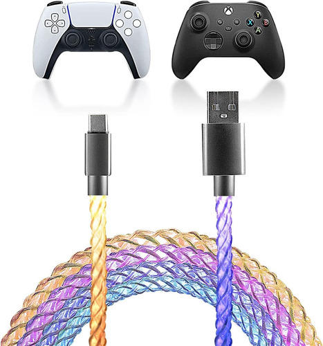 Cable De Carga Iluminado Para Ps5/xbox Core/elite Series 2/s