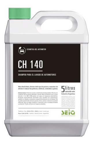 Ch 140 Seiq - Shampoo Para Autos