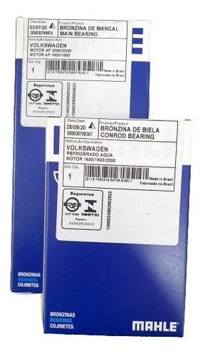 Imagem 2 de 4 de Bronzina De Mancal E Biela Ap 1.6/1.8/2.0 050 Metal Leve