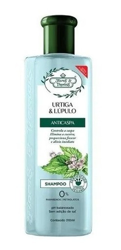 Shampoo Flores E Vegetais Urtiga E Lúpulo Anticaspa 310ml