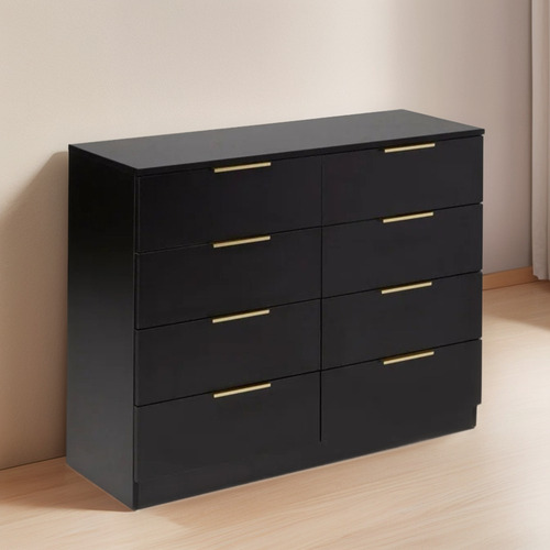 Comoda Moderna Fujishiro Negro R&r Muebles