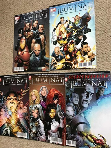 Comic Marvel Secret Invasion Iluminati 5 Tomos (Usado)