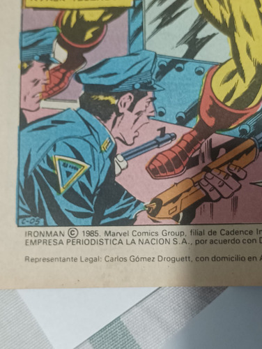 Comic: Iron Man / Diario La Nacion / Año 1985 (Usado)