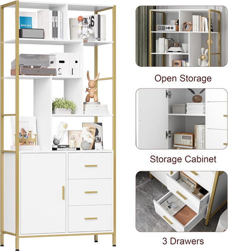 Mueble 180cm De Alto Con Almacenamiento Blanco