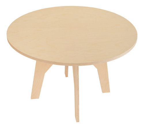 Mesa Infantil Circular Con 2 Sillas De Abedul Natural Natural