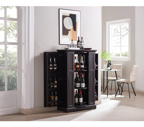 Home Source Home Accent Bar Cabinet Walnut