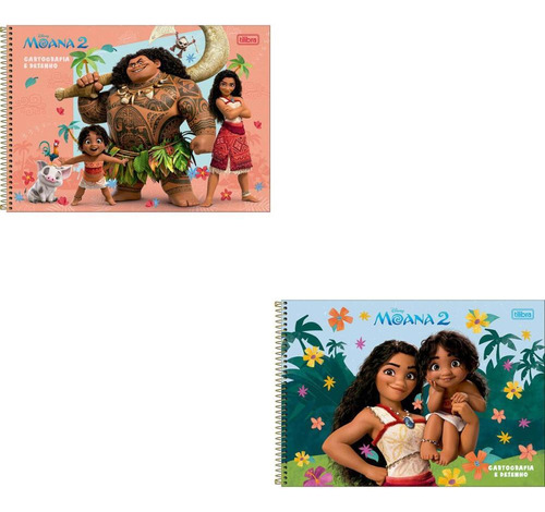 Caderno Desenho Univ Capa Dura Moana 80fls Pct.c/04