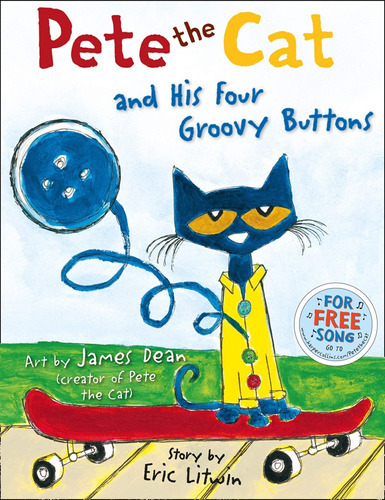 Pete The Cat And His Four Groovy Buttons, De Dean, James. Editorial Harpercollins, Tapa Blanda En Inglés Internacional, 2014