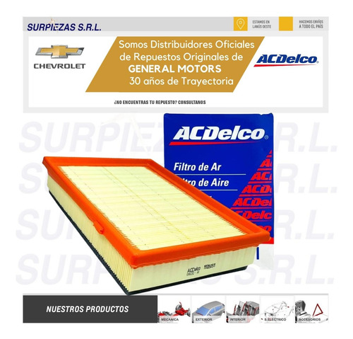 Kit Filtros + Aceite Acdelco Sinte Chevrolet Onix / Prisma