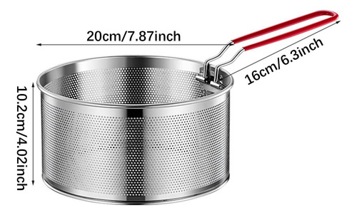 Cesta Para Freír De Acero Inoxidable, Red 20 Centímetros