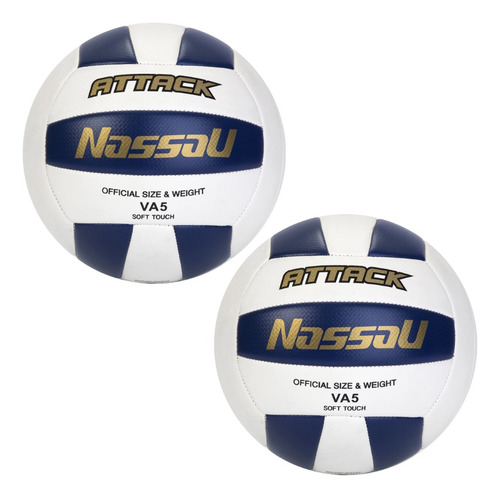 Kit Dos Pelotas De Voley Nassau Attack Beach Volley Indoor