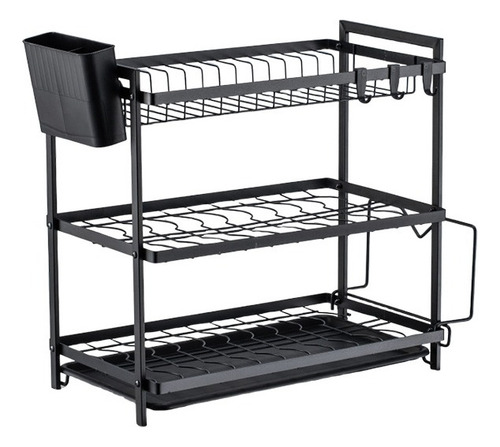 De Escurridor De Platos De 3 Niveles Con Bandejas De