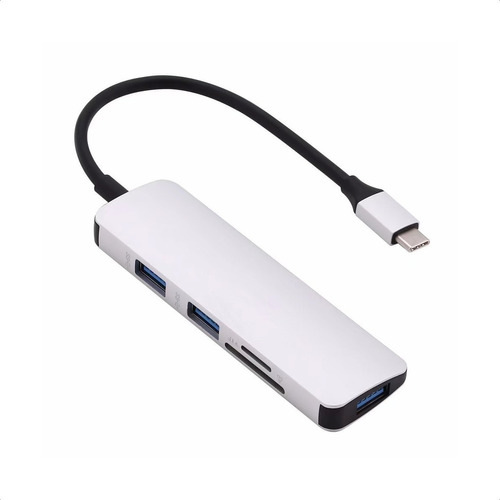 Hub Adaptador Usb-c 5 En 1 (3x Usb 3.0, Tf, Sd) Para Mac Win