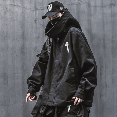 K Spring Japanese Streetwear Techwear Con Capucha Y Cremalle