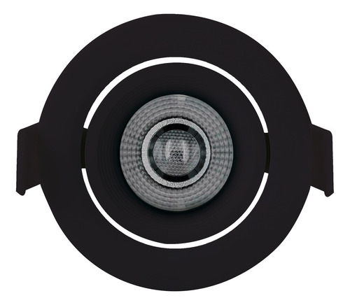 Kit 9x Eco Spot Preto Elgin 3w Redondo 3000k 220V