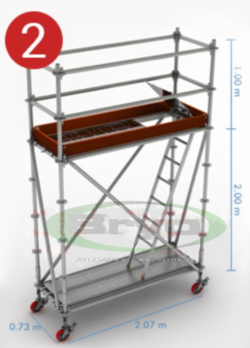Andamio Bryo Torre Fija H6m Con Manos Tipo Layher Pto Montt