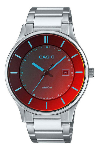 Reloj Hombre Casio Mtp-e605d-1evdf Color de la correa Plateado