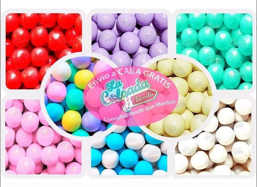 Chicles Bolita 400g Por Color Candy Bar La Colgada Tienda Y1