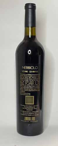 Vino Tinto Vinos Sinopsis Nebbiolo 750 Ml