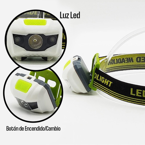 Linterna De Cabeza Lexus Led 200 Lumenes Camping Trekking