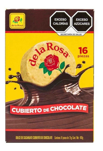 De La Rosa Mazapan Cubierto De Chocolate 16 Pz 400g