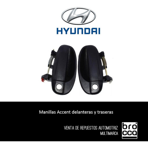 Manilla Externa Delanteras Hyundai Accent Der Izq