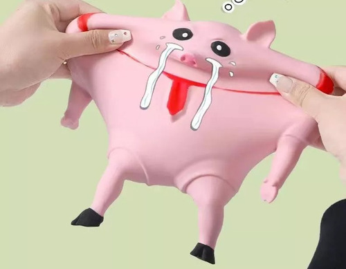 Juguete De Cerdo Antiestres Indestructible Suave Estirable Rosa