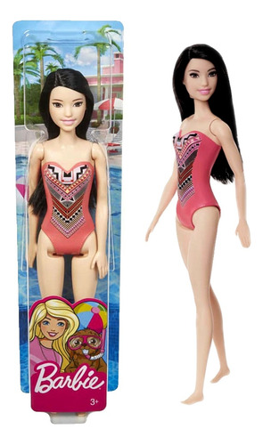 Barbie Fashion Beauty Nadadora Muñeca Playa Coral Original 