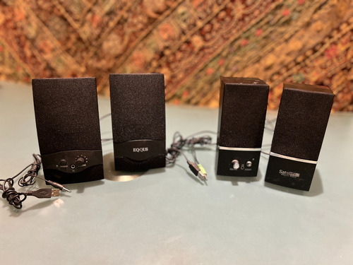 Lote Parlantes Para Pc Eqqus Y Satellite (2 Pares) Funcionan (Usado)