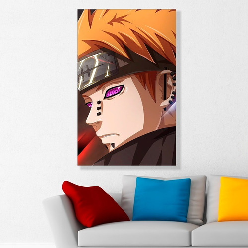 Cuadro Decorativo Pain Nagato Naruto Anime Canvas 80x50cm