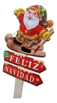 Comprar Adorno Navidad Con Vara Papa Noel Feliz Navidad Pettish 