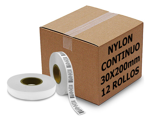12 Rollos De Nylon Continuo 30x200 Mts Para Imprimir C3