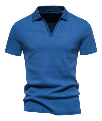 Playera De Manga Corta Lisa De Verano Para Hombre