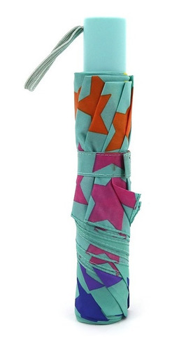 Imagen 5 de 9 de Paraguas Mujer Corto Trendy Manual Estampado 8 Varillas