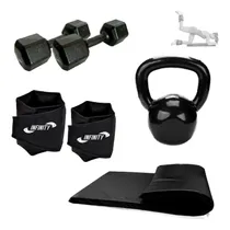 Comprar Kit Caneleira 5kg+halter 04kg+ 2 Colchonete+kettlebell
