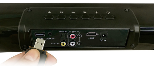 Parlante Soundbar Mlab Flaming Smoke Hdmi Optico Bluetooth