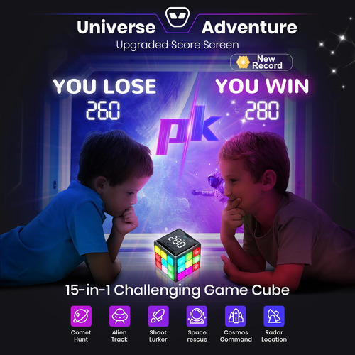 Juegos De Cerebro Cubo Recargable Con Pantalla, Regalo Niños